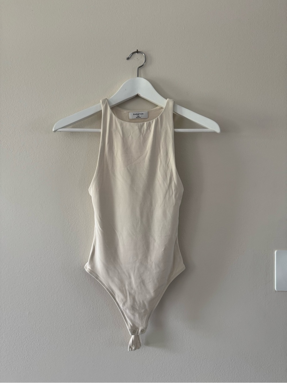 Aritzia Babaton Contour - Cream High Neck Bodysuit